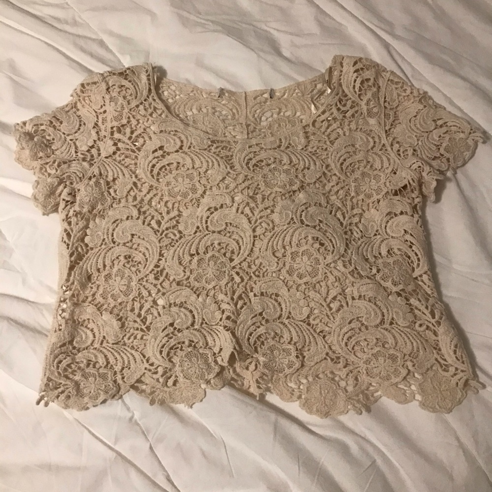 Open Lace Bohemian Top